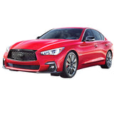 18-20 Infiniti Q50 Eau Rouge Concept Grille w/ Parking Sensor Matte Black