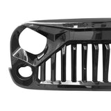 07-18 Wrangler JK JKU V2 Style Topfire Angry Bird Gloss Black Front Grille