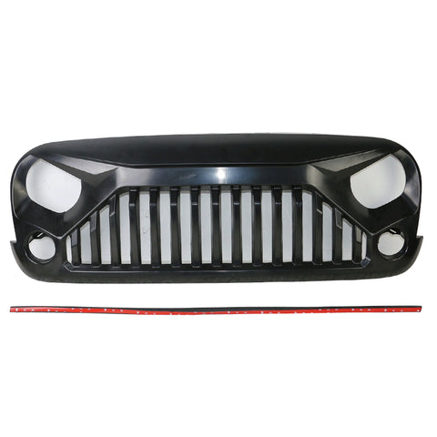 07-17 Jeep Wrangler JK V2 Style Topfire Monster Fury Front Hood Grill