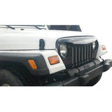 97-06 Jeep Wrangler TJ V1 Angry Bird Style Grille Gloss Black ABS