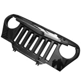 97-06 Jeep Wrangler TJ V1 Angry Bird Style Grille Gloss Black ABS