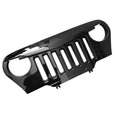 97-06 Jeep Wrangler TJ V1 Angry Bird Style Grille Gloss Black ABS