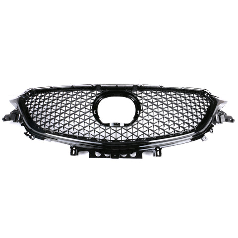 17-18 Mazda 6 Mesh Style Front Upper Grille Gloss Black - ABS