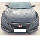 16-18 Honda Civic 10th V1 Style Hood Vents 2 Pcs Black ABS