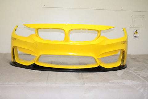 15-19 BMW F80 M3 M4 2D 4D Front Bumper Lip 3D Style - PU