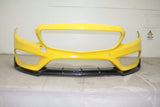 15-18 Mercedes C Class W205 Sport Front Bumper Lip Spoiler B Style - Carbon Fiber