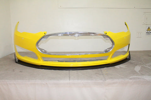 12-17 Tesla Model S IK 3 PCS Style Front Bumper Lip - PU