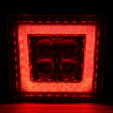 Universal Square Smoke LED Rear Tail Third 3RD Brake Lights Stop Safety Lamp