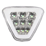 Universal Triangle Clear LED Rear Tail 3RD Brake Lights Safety Lamp
