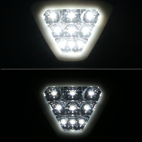 Universal Triangle Clear LED Rear Tail 3RD Brake Lights Safety Lamp