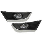 17-18 Honda CRV OE Front Foglight Kit Fog Lamp with Chrome Trim