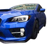 15-16 Subaru Impreza WRX Sti White DRL & Amber Switchback Fog Light Covers Black