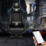 High-Back Swivel Gaming Chair Recliner with Bluetooth 4.1 Speakers, Footrest, Headrest and Lumbar Support | Height Adjustable Ergonomic Office Chair