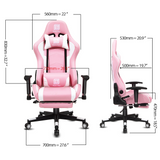 High-Back Swivel Gaming Chair Recliner with Bluetooth 4.1 Speakers, Footrest, Headrest and Lumbar Support | Height Adjustable Ergonomic Office Chair