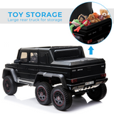 Licensed Mercedes Benz AMG G63 6x6 Kids Ride On Car with 2.4G Remote Control, 12V 4 Motors, Stroller Function, Openable Doors, Spring Suspension, USB MP3 Player & Bluetooth Function