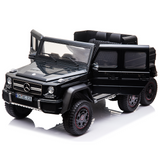 Licensed Mercedes Benz AMG G63 6x6 Kids Ride On Car with 2.4G Remote Control, 12V 4 Motors, Stroller Function, Openable Doors, Spring Suspension, USB MP3 Player & Bluetooth Function
