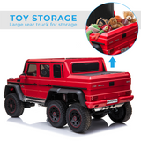 Licensed Mercedes Benz AMG G63 6x6 Kids Ride On Car with 2.4G Remote Control, 12V 4 Motors, Stroller Function, Openable Doors, Spring Suspension, USB MP3 Player & Bluetooth Function