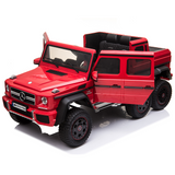 Licensed Mercedes Benz AMG G63 6x6 Kids Ride On Car with 2.4G Remote Control, 12V 4 Motors, Stroller Function, Openable Doors, Spring Suspension, USB MP3 Player & Bluetooth Function