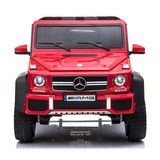 Licensed Mercedes Benz AMG G63 6x6 Kids Ride On Car with 2.4G Remote Control, 12V 4 Motors, Stroller Function, Openable Doors, Spring Suspension, USB MP3 Player & Bluetooth Function