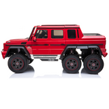 Licensed Mercedes Benz AMG G63 6x6 Kids Ride On Car with 2.4G Remote Control, 12V 4 Motors, Stroller Function, Openable Doors, Spring Suspension, USB MP3 Player & Bluetooth Function
