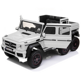 Licensed Mercedes Benz AMG G63 6x6 Kids Ride On Car with 2.4G Remote Control, 12V 4 Motors, Stroller Function, Openable Doors, Spring Suspension, USB MP3 Player & Bluetooth Function
