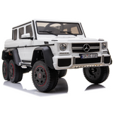 Licensed Mercedes Benz AMG G63 6x6 Kids Ride On Car with 2.4G Remote Control, 12V 4 Motors, Stroller Function, Openable Doors, Spring Suspension, USB MP3 Player & Bluetooth Function