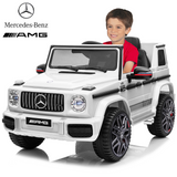 Licensed Mercedes Benz AMG G63 Ride On Car with Remote Control for Kids, Suspension System, Openable Doors, LED Lights, 2 Motors, MP3 Player, New Version