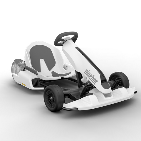 Segway GoKart Kit for Ninebot S/miniPRO Transporter (  Self Balancing Scooter Excluded ), Big Racing Ride on Car Toy  for Kids and Adults, with a LED Armband, White