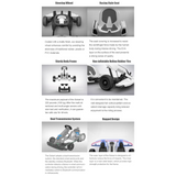 Segway GoKart Kit for Ninebot S/miniPRO Transporter (  Self Balancing Scooter Excluded ), Big Racing Ride on Car Toy  for Kids and Adults, with a LED Armband, White
