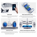 Ninebot S by Segway Smart Self Balancing Transporter 13.7 Mile Range, 10 MPH of Top Speed, 10.5-Inch Pneumatic Air Filled Tires, Mobile App Control, Customizable LED Lights (White)