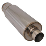 Universal N1 4 Inch Stainless Steel Muffler Titannium Flat Tip + Silencer