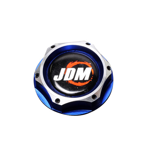 Honda Acura Power Blue Chrome 2 Tone JDM Billet Engine Oil Cap