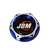 Honda Acura Power Blue Chrome 2 Tone JDM Billet Engine Oil Cap