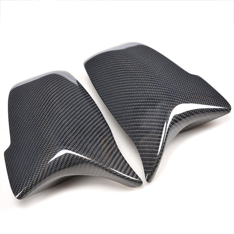 14-16 BMW F07 F10 F11 Side Mirror Cover Pair - Carbon Fiber