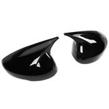 22-23 Honda Civic Horns Style Rear View Side Mirror Covers - Gloss Black ABS