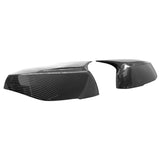 14-22 Infiniti Q50 Q60 Rear View Side Mirror Cover Cap - Carbon Fiber Print