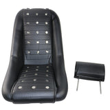 Mid-Sized Classic Bucket Seat w/ Sliders in Black - Polyurethane Faux Leather