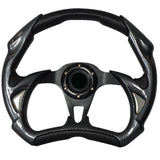 Universal 320MM Battle Black Carbon Look PVC Leather Racing Steering Wheel 6 Hole