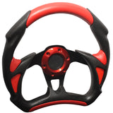 Universal JDM 6-Holed Bolt 320mm Black / Red PVC Leather Racing Steering Wheel