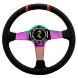 Universal 350MM Black CF Look Neo Spoke Sport Racing Steering Wheel