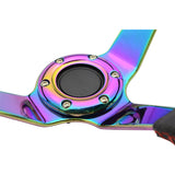 Universal 350MM Black CF Look Neo Spoke Sport Racing Steering Wheel
