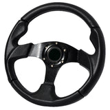 320MM Black 6-Bolt Steering Wheel & Horn Button