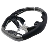 16-21 Honda Civic Carbon Fiber Steering Wheel Alcantara White Stitch & Ring