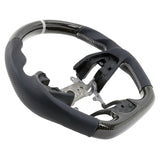 16-21 Honda Civic Steering Wheel Carbon Fiber Leather White Stitch w/ Ring