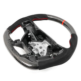 15-20 F150 Carbon Fiber Steering Wheel Alcantara W/ Red Stitch & Indicator