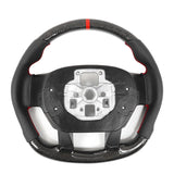 15-20 F150 Carbon Fiber Steering Wheel Leather With Red Stitch & Indicator