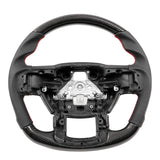 15-20 F150 17-22 F250 F350 Carbon Fiber Steering Wheel Leather W/ Red Stitch