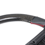 10-14 Ford Mustang CF & Leather Steering Wheel W/ Red Stitching & Indicator