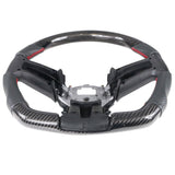 10-14 Ford Mustang CF & Perforated Leather Steering Wheel W/ Red Stitching