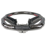 10-14 Ford Mustang CF & Leather Steering Wheel W/ Red Stitch & Indicator